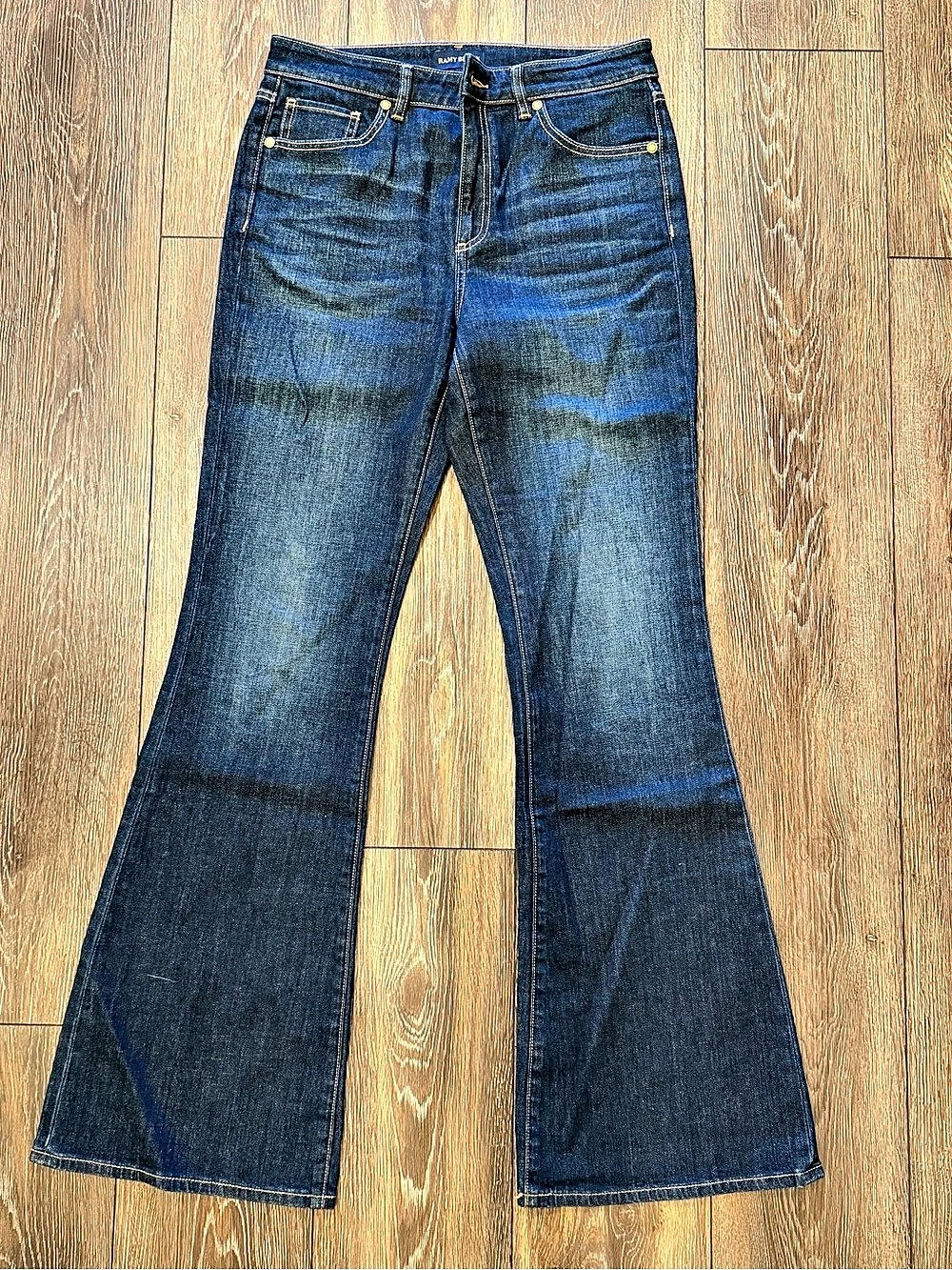 Ramy Brook Helena High-Rise Flare Jeans Blue Waist 30